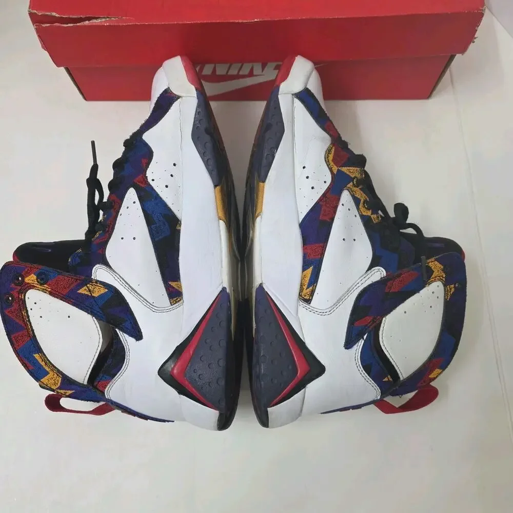 Nike Air Jordan 7 Retro Nothing But Net Sweater White Sneakers w/ Box Size 8.5
